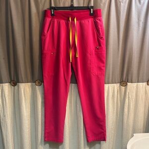 FIGS Yola scrub pant medium shocking pink